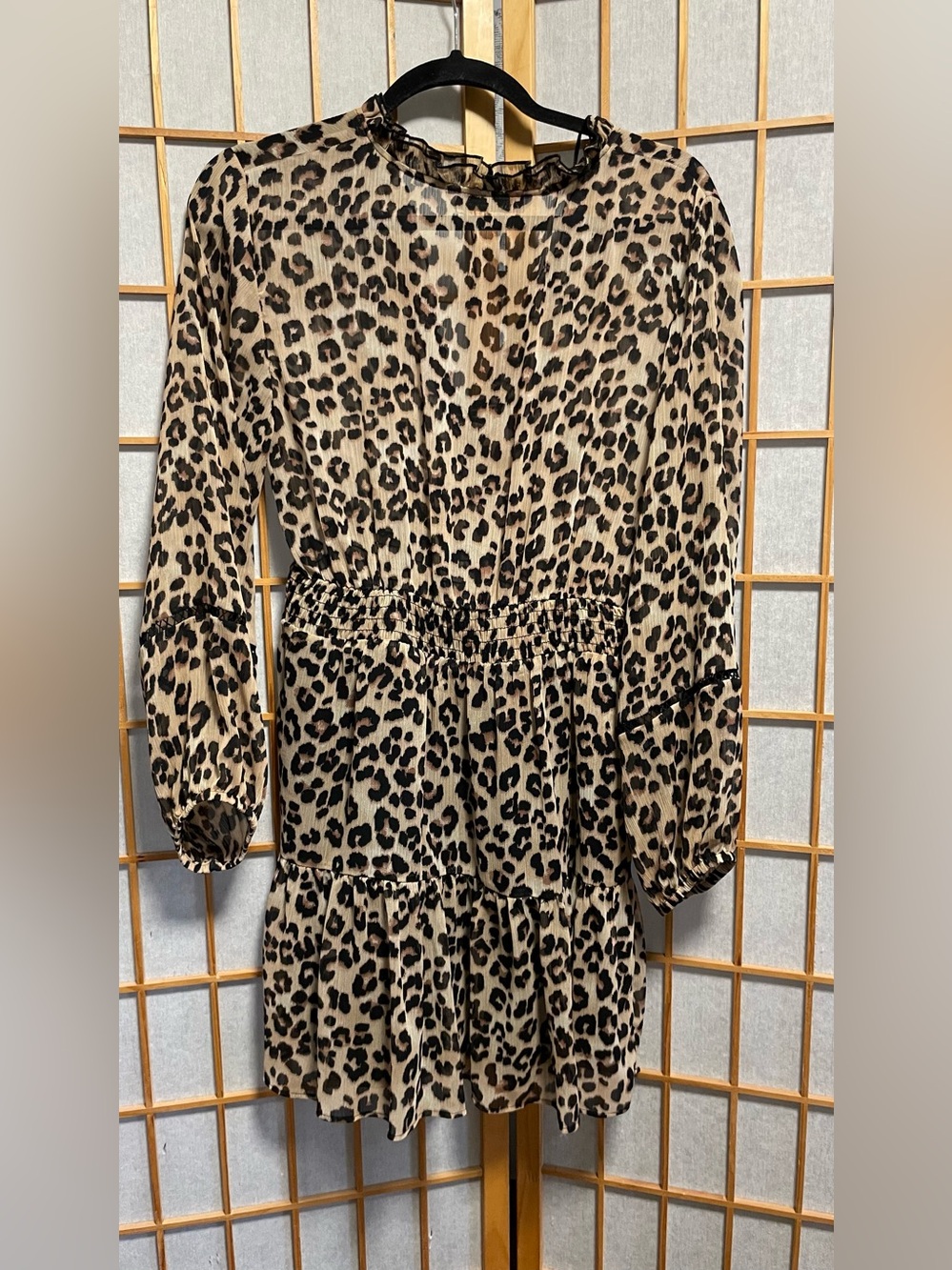 ZARA 237 LONG SLEEVES ANIMAL PRINT MINI DRESS - Picture 3 of 6